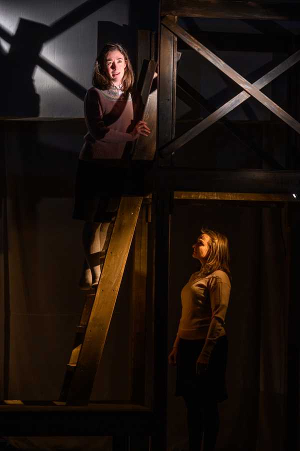 A scene from Alaina's production of Singing Only Softly / The Diary of Anne Frank